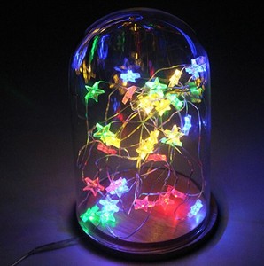 <span class=keywords><strong>Guirlande</strong></span> <span class=keywords><strong>lumineuse</strong></span> LED étoile en cuivre à piles AA pour Noël, lumières féeriques à piles bouton, vente directe usine - Product Image 3