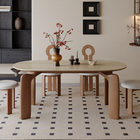 Luxus-Esstisch aus der Mitte des Jahrhunderts mit Massivholz beinen und Sinter steinplatte aus Kunststein für das Home Restaurant Apartment Hotel