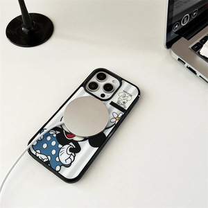 Couverture de téléphone portable en silicone antidérapante dessin animé belle <span class=keywords><strong>coque</strong></span> de téléphone magnétique en TPU anti-choc <span class=keywords><strong>Mickey</strong></span> pour <span class=keywords><strong>iPhone</strong></span> <span class=keywords><strong>XR</strong></span> 14 15 16 Plus Pro Max - Product Image 4