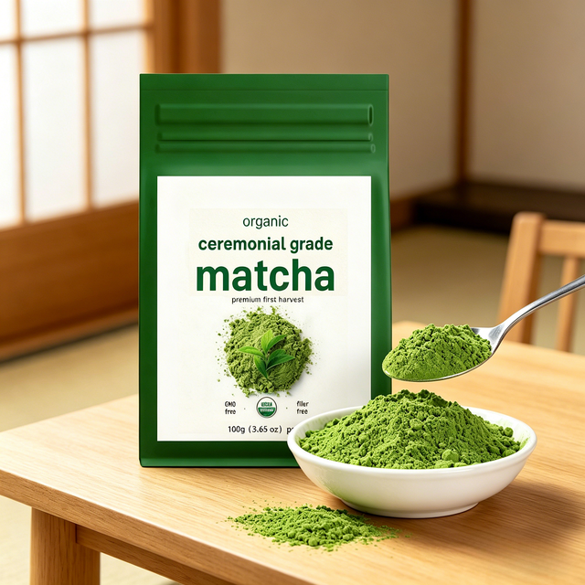 Bulk  Matcha Powder Wholesale Premium Food Grade Green Tea OEM Private Label for Latte Baking Smoothie Wholesale