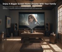 PROJECTEUR YDH-TS-1 4K 1200lm Full HD 2.4/5G WIFI et BT Projecteur Home Cinéma 140-130 pouces 1080P Android 11 Mise au point manuelle