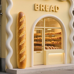 Scultura Gigante Personalizzata di Pane a Lievitazione Naturale in Resina Leggera e Realistica per Installazioni Artistiche nei Centri Commerciali - Product Image 3