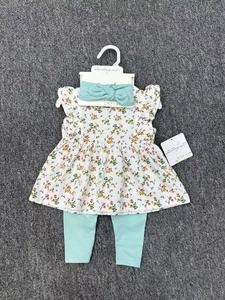 Commercio all'ingrosso nuovo stile Casual da <span class=keywords><strong>bambina</strong></span> in cotone 100% set di <span class=keywords><strong>abbigliamento</strong></span> per bambini collezione primavera estate calda 0-12M - Product Image 6