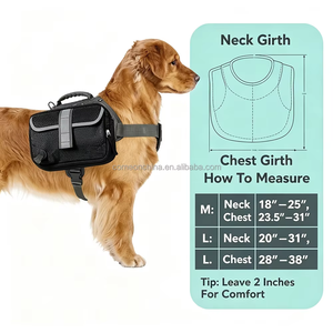 Harnais pour chien avec sacoches de selle, sacoche de randonnée réglable pour chien avec poches pour la marche en extérieur et les voyages - Product Image 4