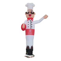 Tube gonflable Oxford personnalisé Bienvenue Caractère ondulant Danseur du ciel Danseur d'air Chef Publicité Ventilateur intégré Couleur personnalisée