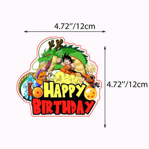 Kit <span class=keywords><strong>de</strong></span> Fiesta <span class=keywords><strong>de</strong></span> <span class=keywords><strong>Cumpleaños</strong></span> <span class=keywords><strong>de</strong></span> Dragón Ball para Niños, Juego Completo <span class=keywords><strong>de</strong></span> Decoraciones con Pancartas, Globos y Decoraciones para Pastel, Temática <span class=keywords><strong>de</strong></span> Anime - Product Image 2