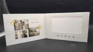 Tùy chỉnh đám cưới video thiệp chúc mừng 5/7 inch video cuốn sách in quảng cáo khuyến mại video Brochure