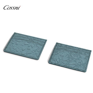 プレミアム RFID スキミング防止 カードホルダー スリム 本革ウォレット クレジットカード ID ビジネス用 カスタムロゴ ギフト イタリアンレザー - Product Image 1