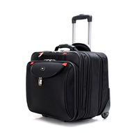 Nouvelle valise vintage à roulettes en tissu Oxford, fermeture éclair, sac à roulettes pour ordinateur portable de 18 pouces, valise à roulettes, bagages