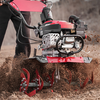 3HPSmall Cultivador Tiller Mano Empuje Multifuncional Tiller Mini Paddy Gasolina Caminar Mano Tractor Tiller