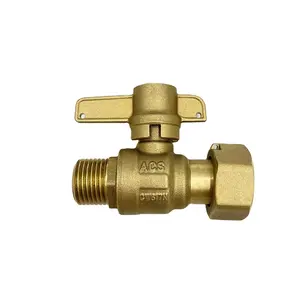 Brass Lockable Ball Valve Connect with PE Pipe and Water Meter