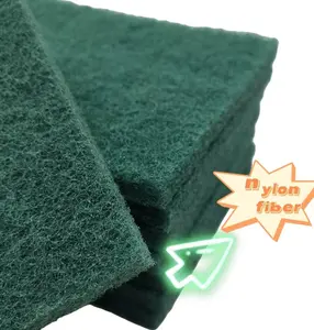 Household Kitchen Grease Stains Exfoliator Nylon Fiber Sponge Dish Scrub Green Scouring Pads