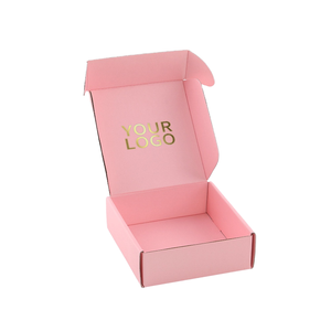 Custom Gold Foil Stamping <b>Pink</b> Corrugated Mailer Boxes, Custom Logo Color Size Printed Apparel Cosmetic Gift Shipping Mailer <b>Box</b> - Product Image 1