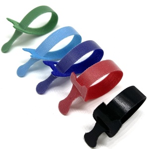 Tái Sử Dụng Buộc Kết Thúc Tốt Đẹp Băng Đôi Bên Có Thể Điều Chỉnh Trở Lại Trở Lại Tự Gắn bó Nylon Móc Và Vòng Lặp Fastener Quan hệ Cáp Dây Đeo - Product Image 1