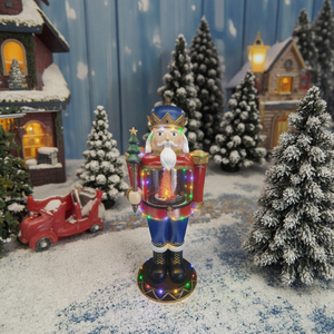 OEM Factory LED-Lighted resine schiaccianoci soldato regalo di natale artigianato scultura schiaccianoci per la decorazione da scrivania modello stile - Product Image 4