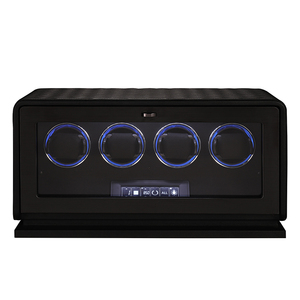 Embers 2024 V-Series - Estuche de Lujo para Relojes, Popular, de Cuero, MDF y Metal, con 4 Ranuras, Negro, Verde, Naranja, Luz LED, Control Táctil - Product Image 2