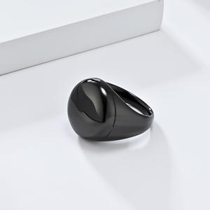 Minimalist Titanium Steel Ball <b>Ring</b> For Men Gold Black Silver Daily Wear Jewelry K R909 - Product Image 4