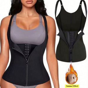 Corset amincissant respirant et écologique pour femme, gaine amincissante sous la poitrine, gilet gainant en Spandex/Nylon pour le sport et l'entraînement, noir - Product Image 1