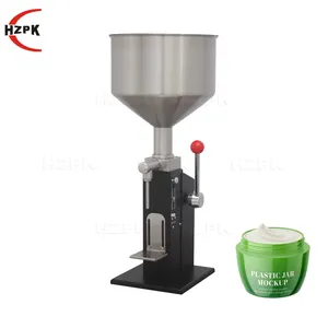 Hzpk-máquina de llenado de líquido, botella de crema y Loción de aceite esencial de pistón de pequeño volumen manual, 50ml