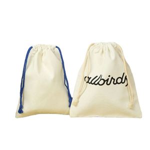Customised Drawstring Cotton Canvas Gift Packaging Pouch Drawstring <b>Cloth</b> Bags with Printed Brand logo - Product Image 1