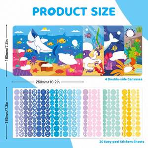 Boys Girls Birthday <b>Gifts</b> Toddlers 3-7 No Mess Sticker Craft Kits DIY <b>Creative</b> Activity Dot Art Kit for Kids - Product Image 6