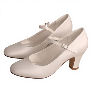 Scarpe Mary Jane con Tacco a Spillo in Raso, Tendenza Moda, Taglia 7, Antiscivolo, Fodera in PU, Cinturino con Fibbia, Tacco Alto (5cm-8cm), Primavera Estate - Product Image 3