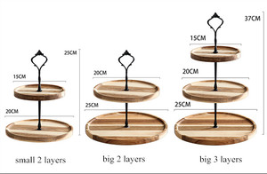 Rustic Wood Cupcake Stand Cake Tower <b>Dessert</b> Display Tray for Baby Shower Wedding Birthday Tea Party Handmade Cake <b>Tools</b> - Product Image 3