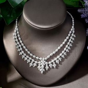 HIBRIDE Charm Dubai Jewelry Sets Nigerian Wedding African Beads Crystal Bridal Jewellery Set Ethiopian Jewelry Parure 4pc N-1225 - Product Image 4