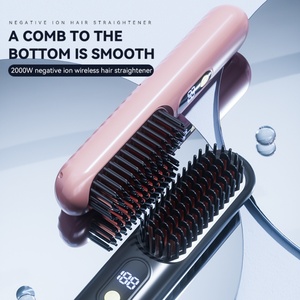 Wireless Hair Straightener Hot Comb <b>Heating</b> Professional Electric <b>Brush</b> Smoot Hairstyle Iron Negative Ion Hair Care Comb - Product Image 3
