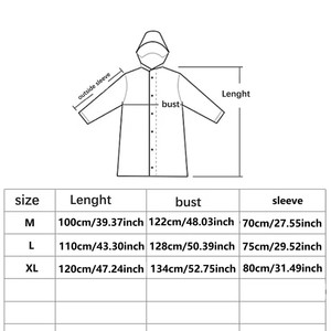 1 pièce Manteau de pluie long imperméable en EVA pour adulte, Poncho à capuche pour femme, Veste de pluie de cyclisme, Manteau de pluie pour homme - Product Image 4