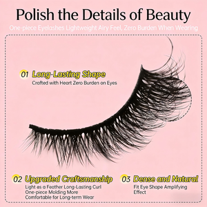 Pestañas postizas voluminosas y largas que se pueden reutilizar, productos de belleza para pestañas con banda de algodón negra. - Product Image 5