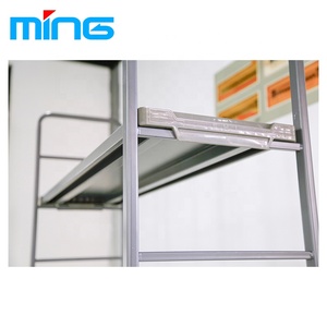 Carros de logística de almacén de base de plástico de dos paneles con seis ruedas - Product Image 5