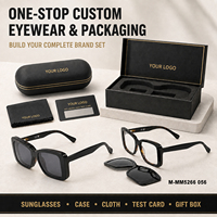 Lunettes de soleil unisexes à clip magnétique, monture noire œil de chat, charnière en métal renforcé, protection UV400, vente en gros, logo personnalisé