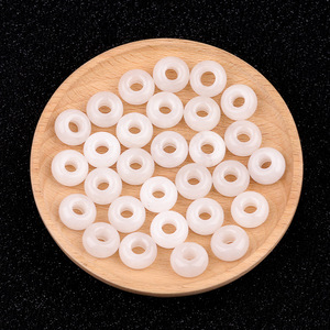 <span class=keywords><strong>Perles</strong></span> rondes <span class=keywords><strong>en</strong></span> agate de cristal naturel <span class=keywords><strong>en</strong></span> vrac, gros trous, 8*14mm, pour la fabrication de bracelets tissés à la main, accessoires de bricolage - Product Image 6