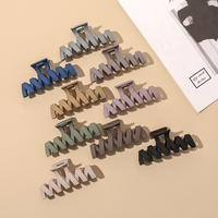 Vente en gros de pinces à cheveux mates de 13 cm pour femmes accessoires pour cheveux en forme de vague pinces à cheveux ondulées de couleur unie