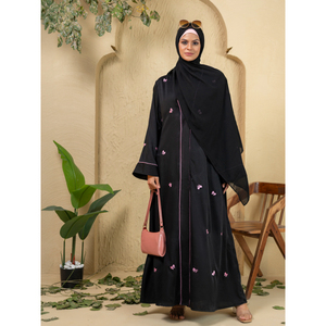 Nueva Ropa para Mujer, Top Bordado, Abaya Informal, Hijab, Vestido Musulmán, Kimono Eid, Manga Larga, Holgado, Árabe, Dubái, Poliéster - Product Image 1