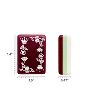 Tuiles de Mahjong Américain en Acrylique 3 Couches Style Floral Chaleureux 160 Pièces Luxe Double Face Gravées Écologiques Pliables Expédition en 7 Jours