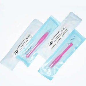 Pluma manual desechable 18U de plástico rosa para microblading, mango para tatuaje de cejas para maquillaje semipermanente - Product Image 5