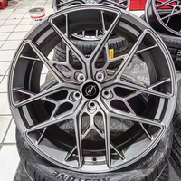 Jantes forgées Yufei, design multi-rayons en Y, 22x10.5J 5x112 pour Audi RS6 Avant C8 A6 S6, finition gris anthracite mat