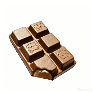 Réplica de Barra de Chocolate con Diseño de Dibujos Animados en Relieve, Modelo de Chocolate Relleno con Efecto Mordido, Adorno de Escritorio, Decoración para Vitrina de Pastelería - Product Image 1