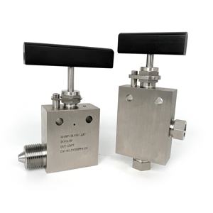 Válvula de aguja 1/8 NPT, válvula de aguja de ángulo de alta temperatura de embalaje de grafito, control de flujo de 1/4 pulgadas, válvula de parada de aguja Parker 6000psi - Product Image 1