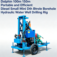 Dolphin 100m 150m Tragbare und Effiziente Diesel-Kleinbohranlage für Hydraulische Wasserbrunnenbohrungen