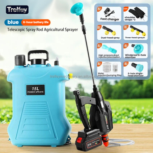 Spruzzatori Elettrici Multifunzione <span class=keywords><strong>a</strong></span> Zaino con Doppi Ugelli per Lavaggio Auto e Irrigazione Giardino - Product Image 2