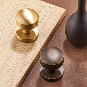 Роскошная Современная твердая латунная дверная ручка с невидимым или врезным замком - Product Image 5