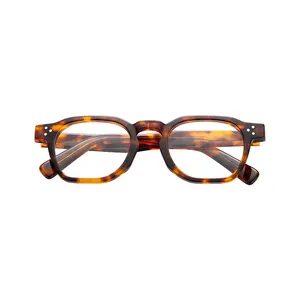 Óculos clássicos de moda de alta qualidade personalizados de marcas, armações de óculos ópticos de acetato