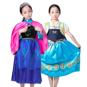 ملابس للأطفال الفتيات إلسا آنا الأميرة الثلجية زي تنكري للهالوين فستان حفلة عيد ميلاد