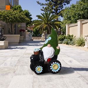 Ornement de Jardin Extérieur en Poly Résine de Dessin Animé Gnomes Figurines Décoratives Artisanales Lumière Décorative de Cour Artisanale en Résine d'Extérieur - Product Image 3