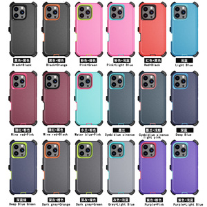 Pour <span class=keywords><strong>iPhone</strong></span> 16 15 14 13 12 <span class=keywords><strong>113</strong></span> en 1 Clip Ceinture Defender Antichoc Anti-Chute Combo Case Couverture Arrière Otter Phone Case Box Cover - Product Image 6