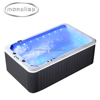 Mini piscine de spa de nage extérieure en fibre de verre conteneur de natation piscine bain à remous fête spa creusé intégré