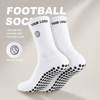 Chaussettes de football respirantes antidérapantes avec logo personnalisé, faible MOQ, pour l'entraînement en équipe